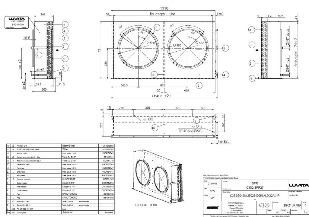 lloyd spr 272 1024x719 - Конденсатор воздушного охлаждения Lloyd SPR 27