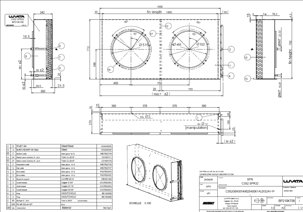 lloyd spr 322 1024x719 - Конденсатор воздушного охлаждения Lloyd SPR 32